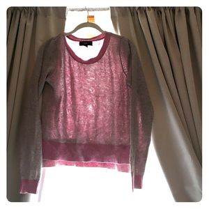 Grey and pink sweater